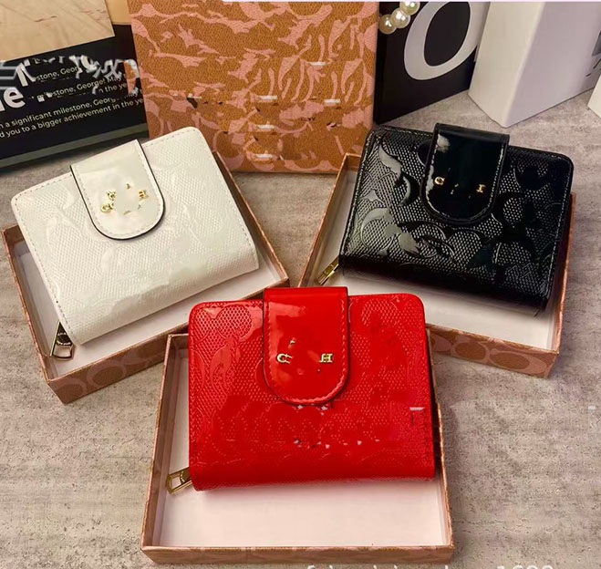 TOP Wallet Luxury Coin Purse Embossed Zipper Clutch Wallets purses With Box,11colour