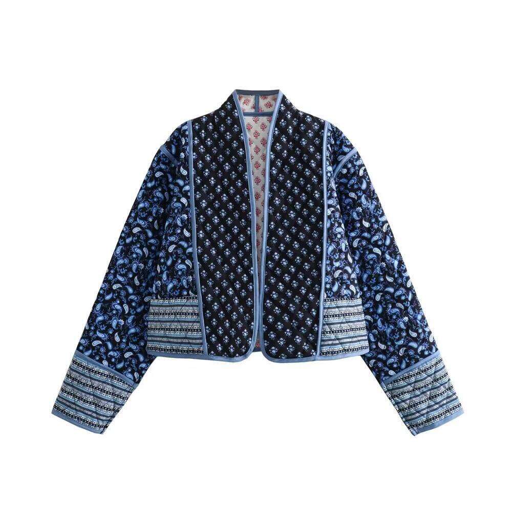 Autumn New Product Casual Women's Fashion Versatile Cardigan With Printed Cotton Coat On Both Sides Coats Designer Women