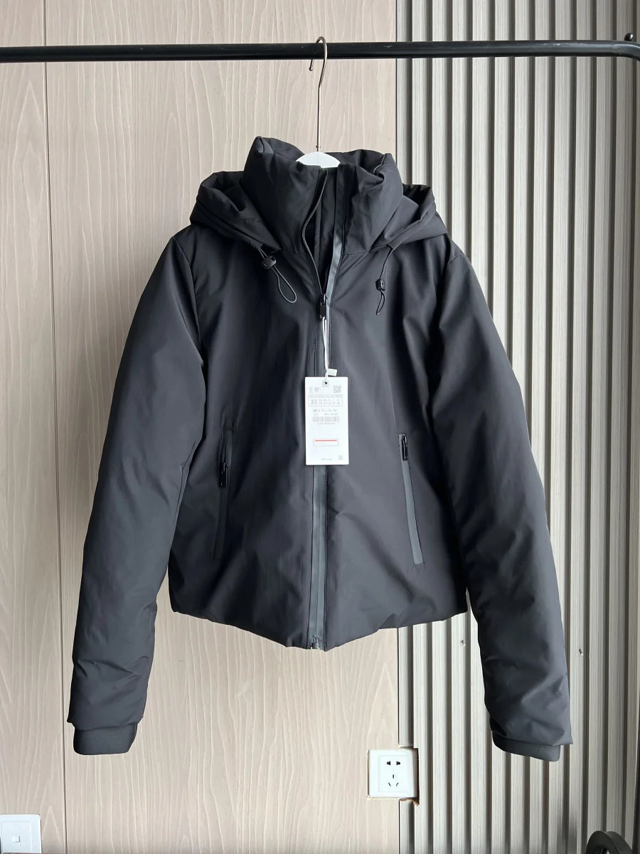 ETJ AutumnWinter womens short wind waterproof hooded thick warm cotton jacket Outdoor coat 4749703 251020