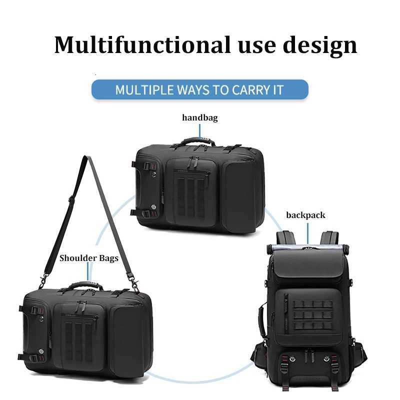 Men Travel backpack waterproof 17 inch Business Laptop Backpack with Separate Shoe Bag USB charging 50L outdoors Hiking Backpack W251025