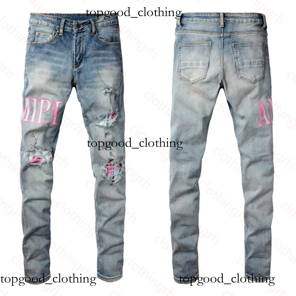 amirirjacket designer jeans man womens mens jeans black pants high-end quality straight design retro Streetwear Casual Sweatpants designer jeans for woman 72d