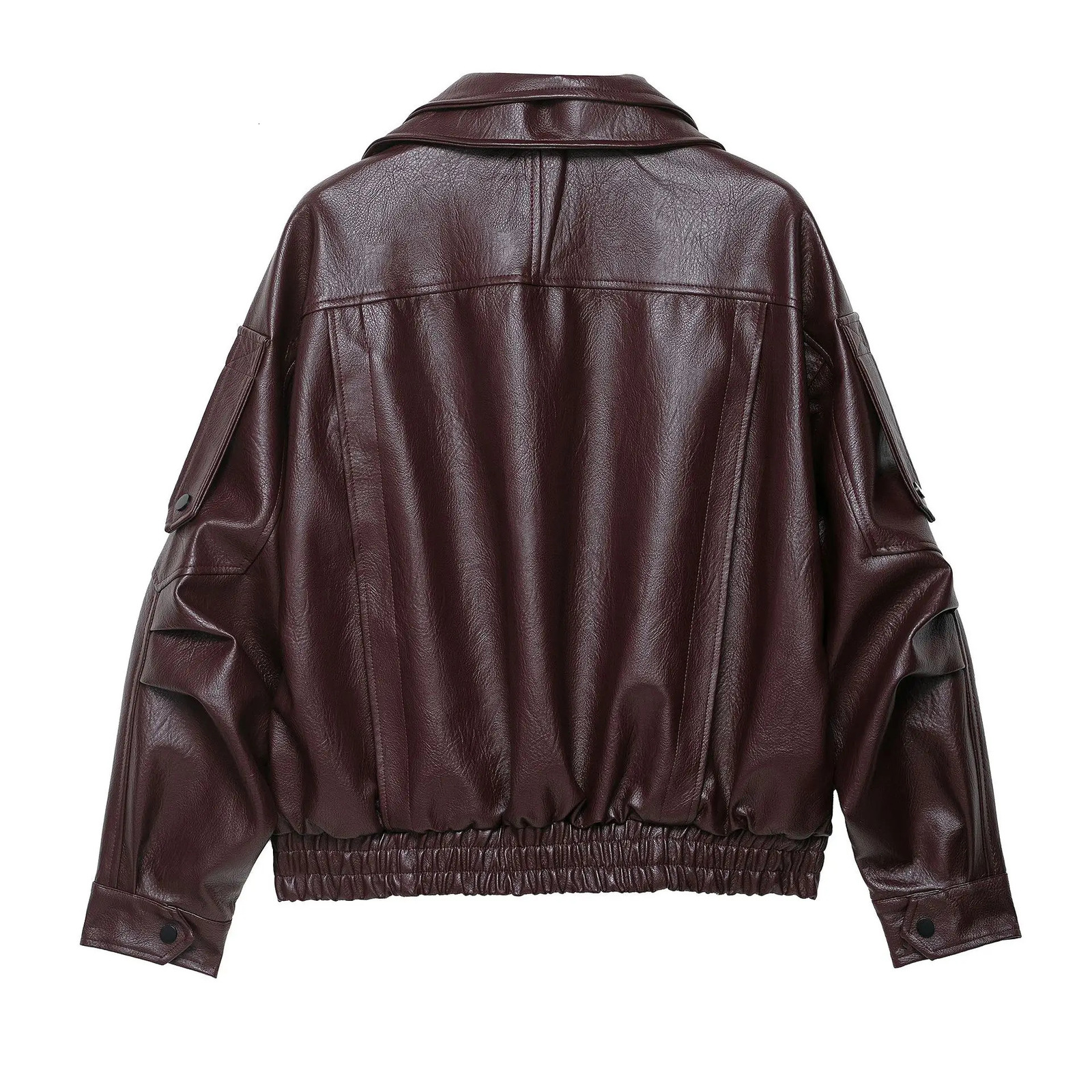 early autumn American high street niche lapel jacket retro loose versatile trendy leather jacket 251020