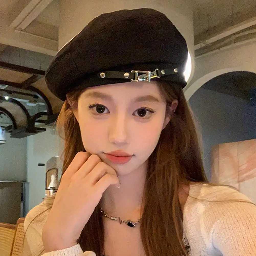 Autumn Bestseller Fashion Cotton Painter Hat Adjustable Windproof Octagonal Hat Breathable Metal Buckle Beret Wen Men Y251025