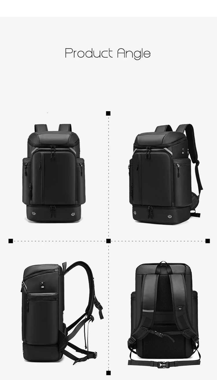 Men travel backpack large capacity trekking Backpack Business 17 Inch Laptop Backpack 50L Hiking fashion Backpack With shoe bag W251025