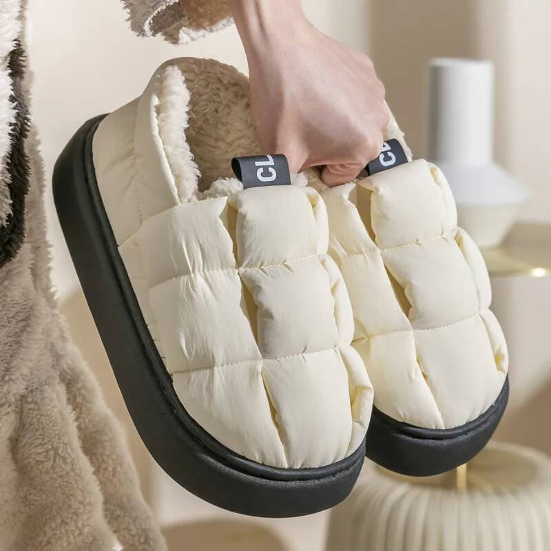 Litfun Warm Fur Fluffy Slippers For Women Outdoor Non-slip Comfort Plsuh Lined Slides Soft Cloud Fuzzy Home Slipper Cotton Shoes ddmythur