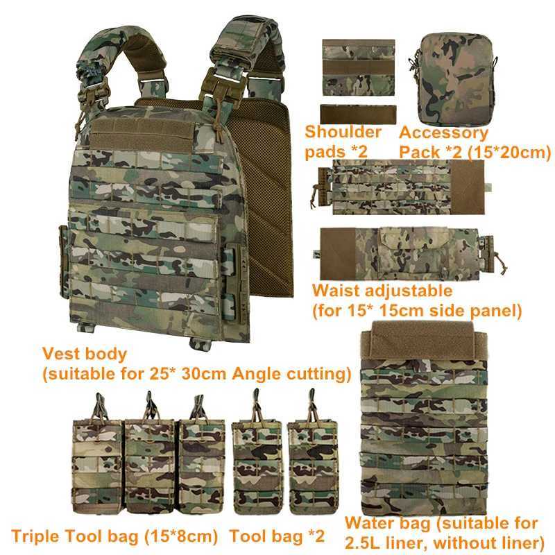 YAKEDA 6094 Hunting Vest Quick Rease Plate Carrier1000d Nylon Outdoor Protective Adjustab Vest Chest Rig Y251022