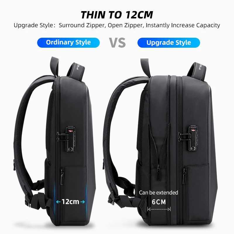 Fenruien Brand Laptop Backpack Antitheft Waterproof School Backpacks USB Charging Men Business Travel Bag Backpack New Design W251025