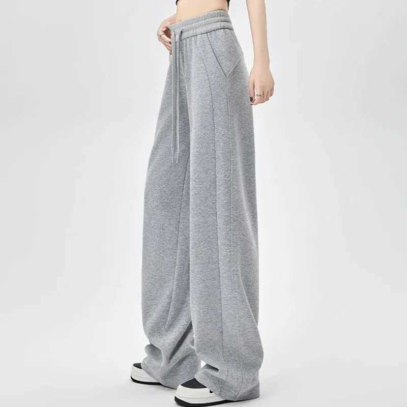 2024 Winter Girls Pants Snow Warm Solid Fleece Sweatpants Lady Korean Style Thicken Thermal High Waisted Straight Leg TrousersT251025