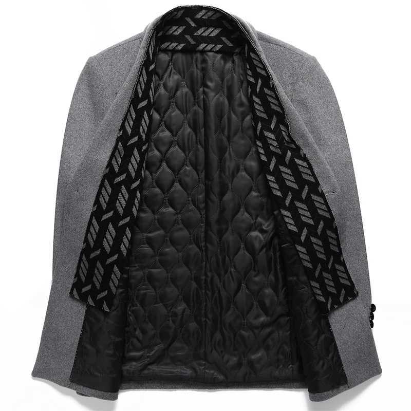 Highquality fashionable and stylish woolen midlength business suit scarf with wool detachable autumn and winter fashion coatT251025