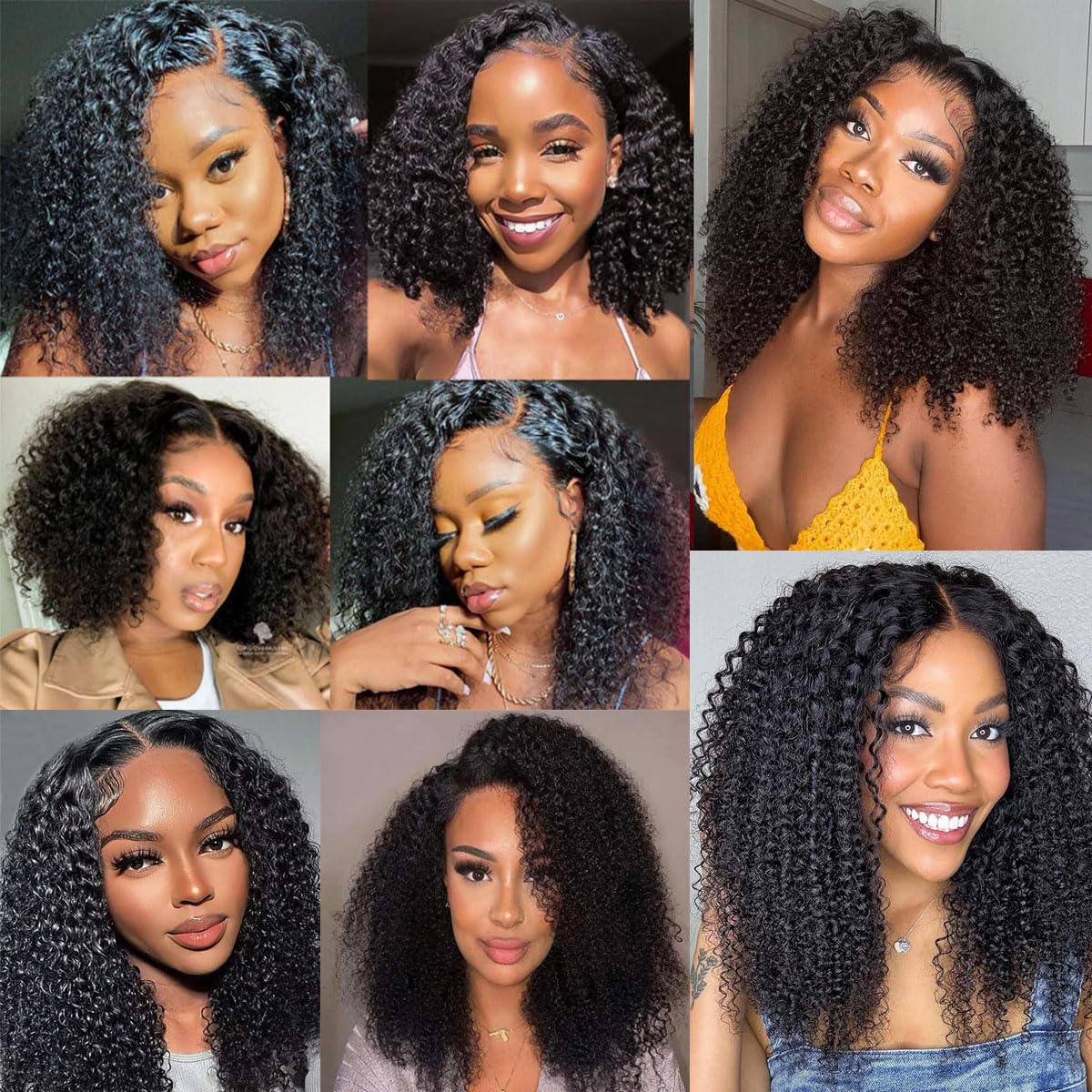 Curly Lace Closure Human Hair 4x4 Free Part Swiss Lace Virgin Kinky Curly Human Hair Closure Natural Black(10-22 Inch)