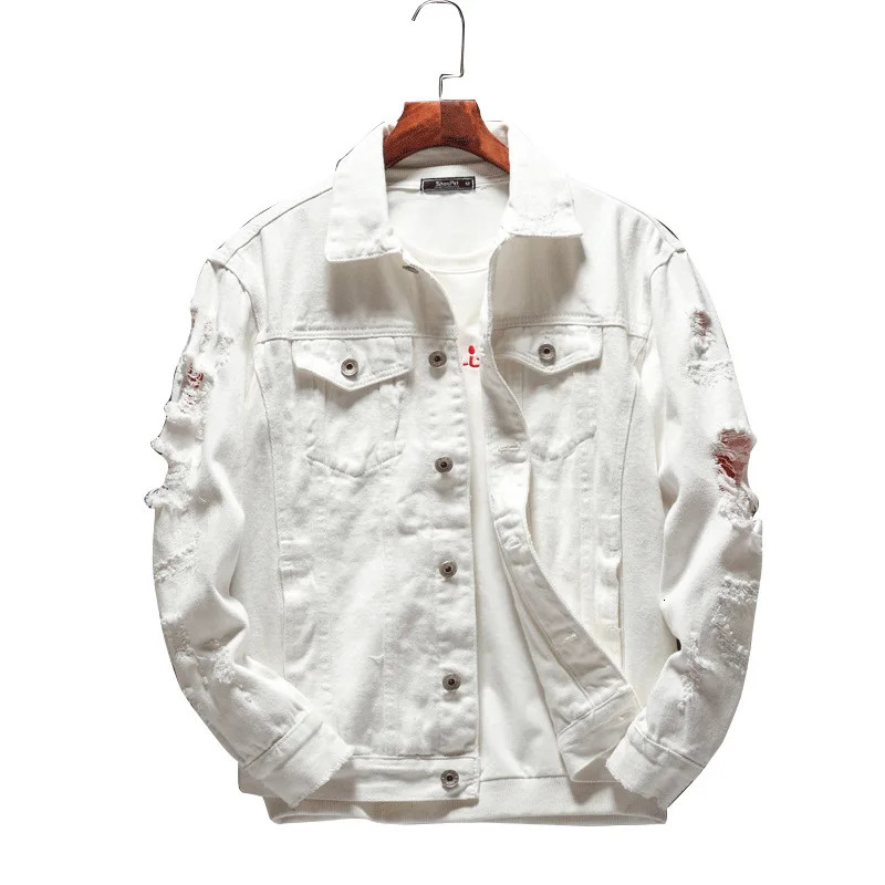 Customized Mens High Quality Denim Jacket Doing Old Hole Crafted Button Down 251017