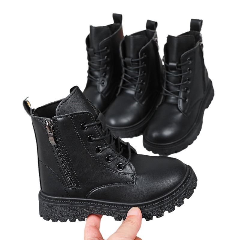 Kids Short Boots for Girl Children's Warm Fur Ankle Boots Shoes Kidsnest Waterproof Big Plus Sizes 27 - 38 K1185