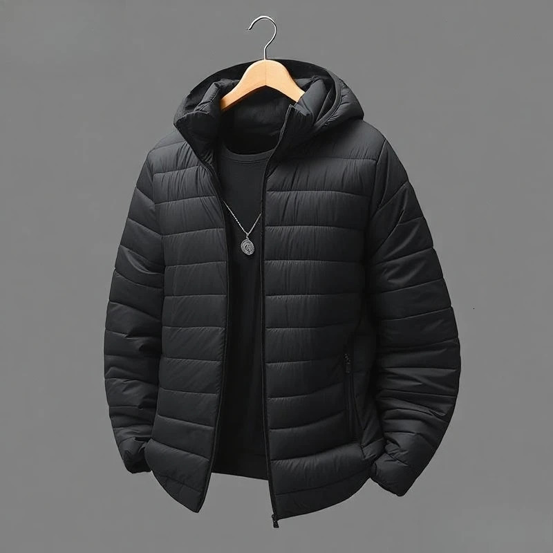 Winter FleeceLined Thickened Cotton Coat BusinessCasual Windproof Warm Lightweight Fashionable Hooded Jacket Sports 251015