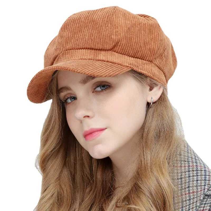 Beret Wen Newsboy C Vintage Beret Painter Hat Winter Hats For Wen Men Octagonal Cs Fem Bone Solid Color Casual Y251025