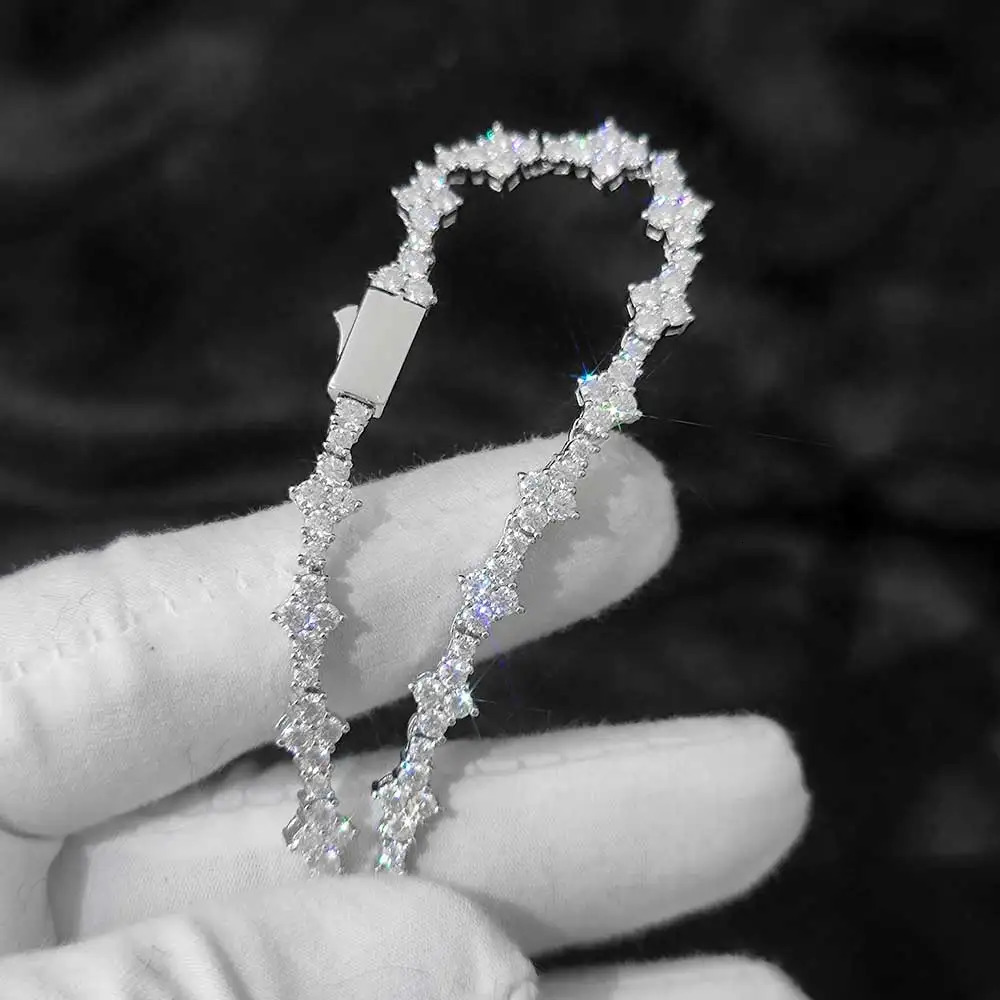 Hip Hop Jewelry Cubic Zirconia Tennis Chain Iced Out Bracelet Plated Bling Custom Made Jewellery Custom Name Laser Drop 251023