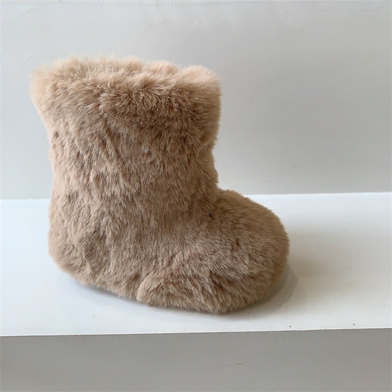 Korean Version Cute Snow Monster Children s Shoes Girls Snow Boots Winter New Children s Furry Cotton Boots Baby Boots Trendy
