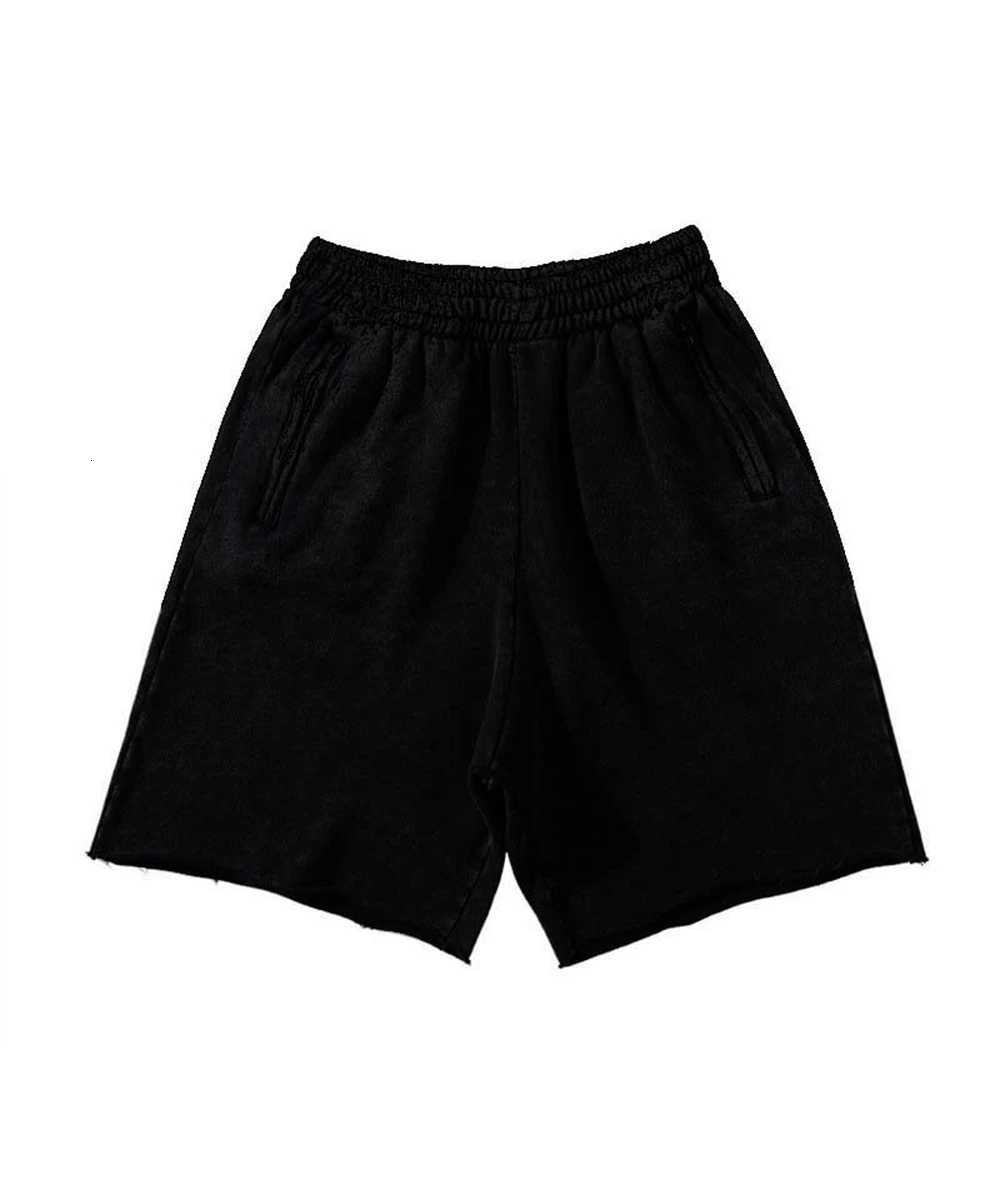 Men Cotton Shorts Thick 380g Bodybuilding Short Sweatpants Fitness Jogger Gym Men Grey West Shorts Black Zipper PocketsXJ251025