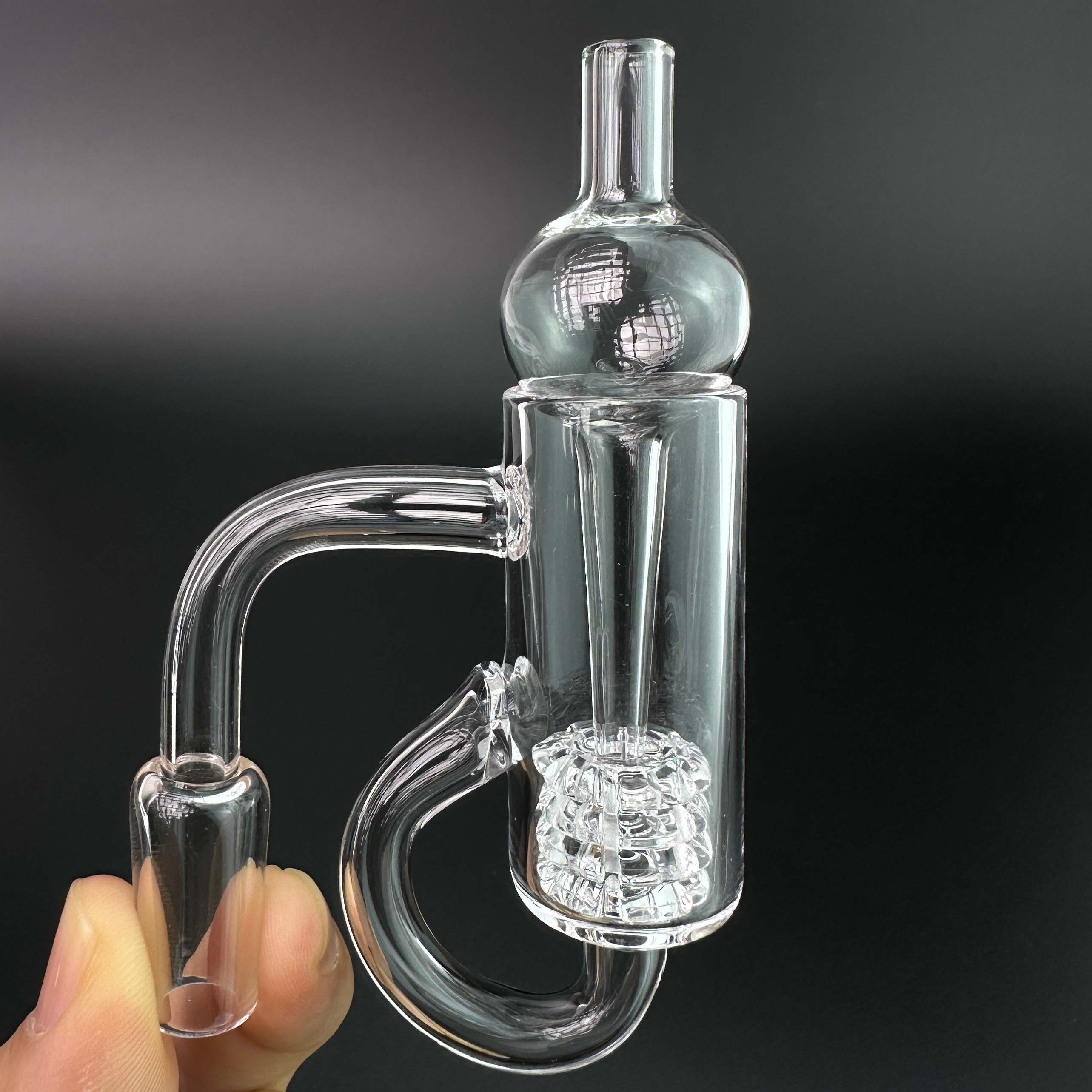 Diamond Knot Loop Quartz Banger 10mm 14mm 18mm Male Female 45 90 Degrees Quartz Loop Banger Nails For Glass Bongs
