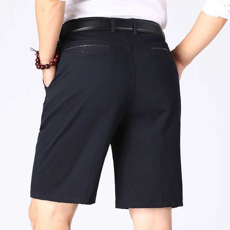 Classic Cotton Board Shorts Knee Length Comfortable Bermuda Shorts Outdoor Beach Shorts Black KhakiXJ251025