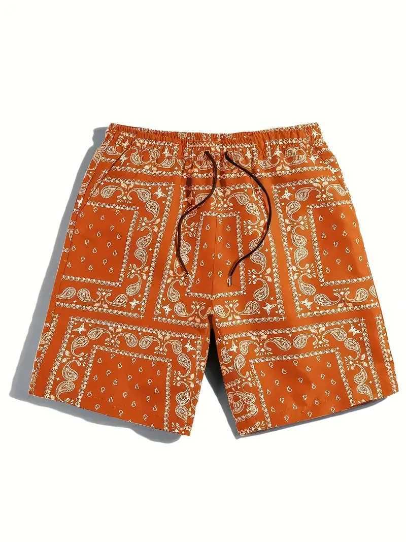 Men Retro Beach Pants Waist Fruit Flower 3D Printed Shorts Mens Summer Breathable Shorts Fitness Street Shorts Men Ropa HombreXJ251025