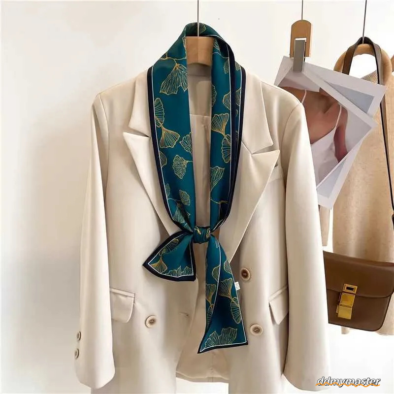 Elegant Oblong Silk Feel - Versatile Hair Accessory, Lightweight Neck Scarf For Women, Fashionable Bag Ribbon Ddmymaster