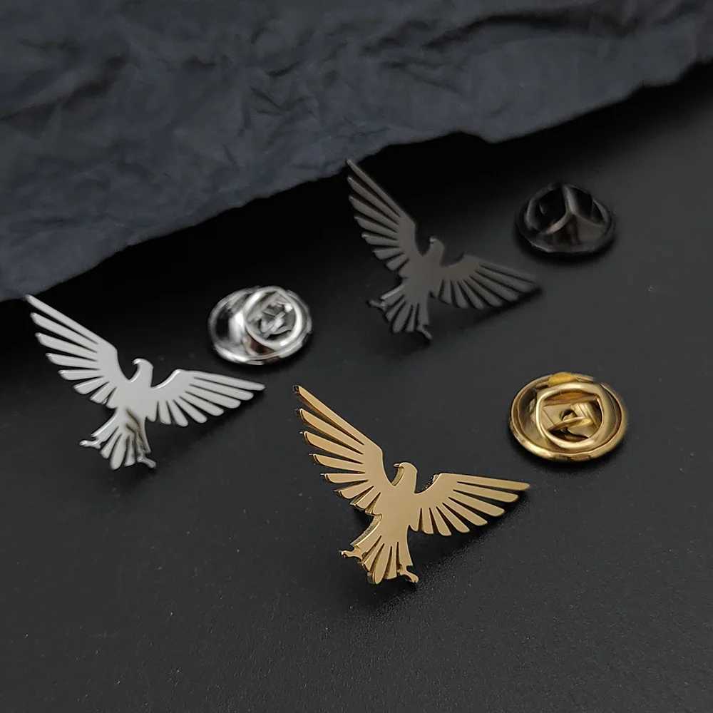 Phoenix Flamingo Gold Plated Badge Mens Suit Brooch Black Lapel Pin Clothing Accessories Set Halloween Gift J251115