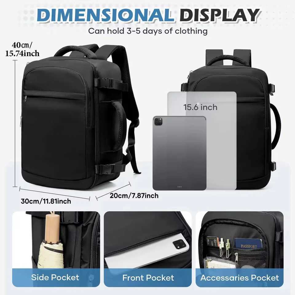 Men 156 inch Laptop Bag Cabin Airplane Travel Backpack 40x30x20 Hand Luggage Cabin Backpack Wizzair 40x30x20 College Backpack W251025