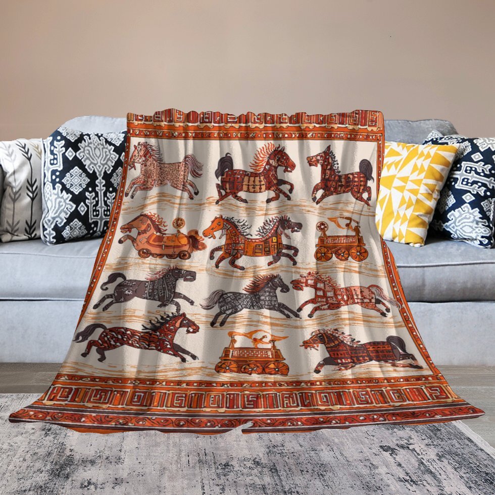 H Designer Horse blanket blanket throw cashmere vibration blanket copert Home Travel Throw Summer Air Conditioner Beach home bedding blankets throws H