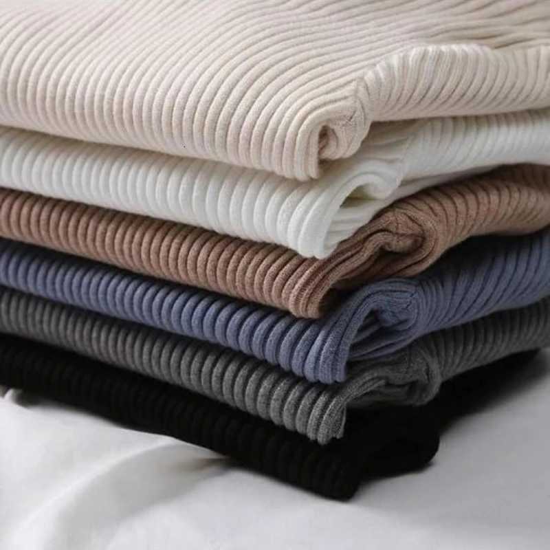 Autumn Winter 2025 Solid Knitted Sweaters Korean Women Sweater Turtleneck Basic Slim Elastics Pullovers Versatile Warm JumperT251025
