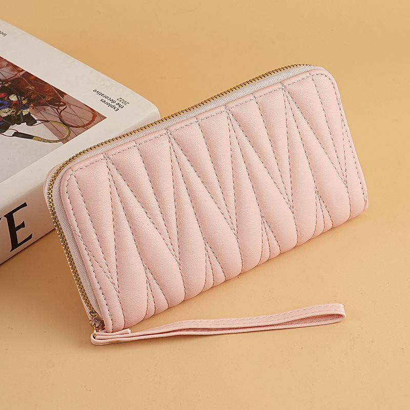 Designer Bag Woman Short Wallets Card Holders Designer Mini Purses Black Pink New Ladies Fashion Pleated Wallet Coin Purse Zipper Hand Bag
