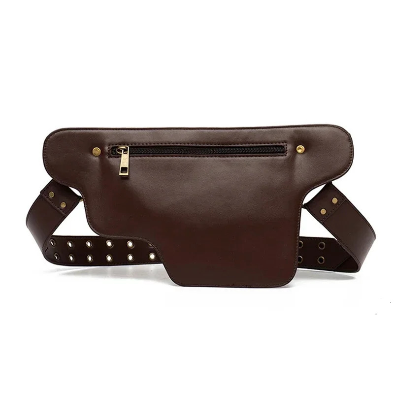 Outdoor Cycling Bag Casual Pu Leather Fanny Pack Sports Waist Bag Shoulder Bag MultiFunction Storage Bag Retro Mobile Phone Bag 251023