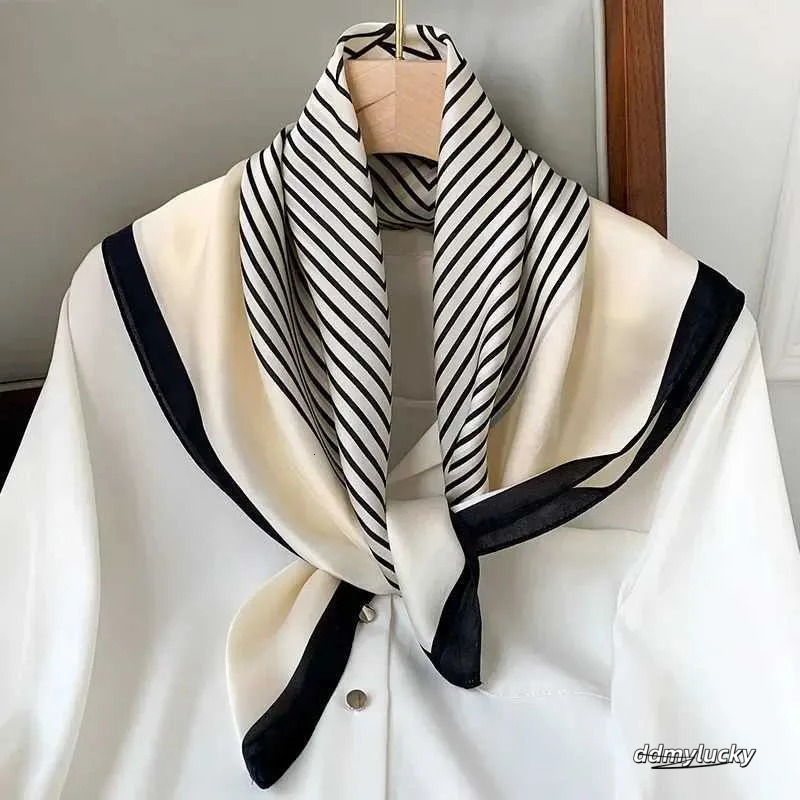 Silk Feel Square Scarf Women, Elegant Satin Neck Scarf, Lightweight Hair Tie Band For Work Or Everyday Ddmylucky