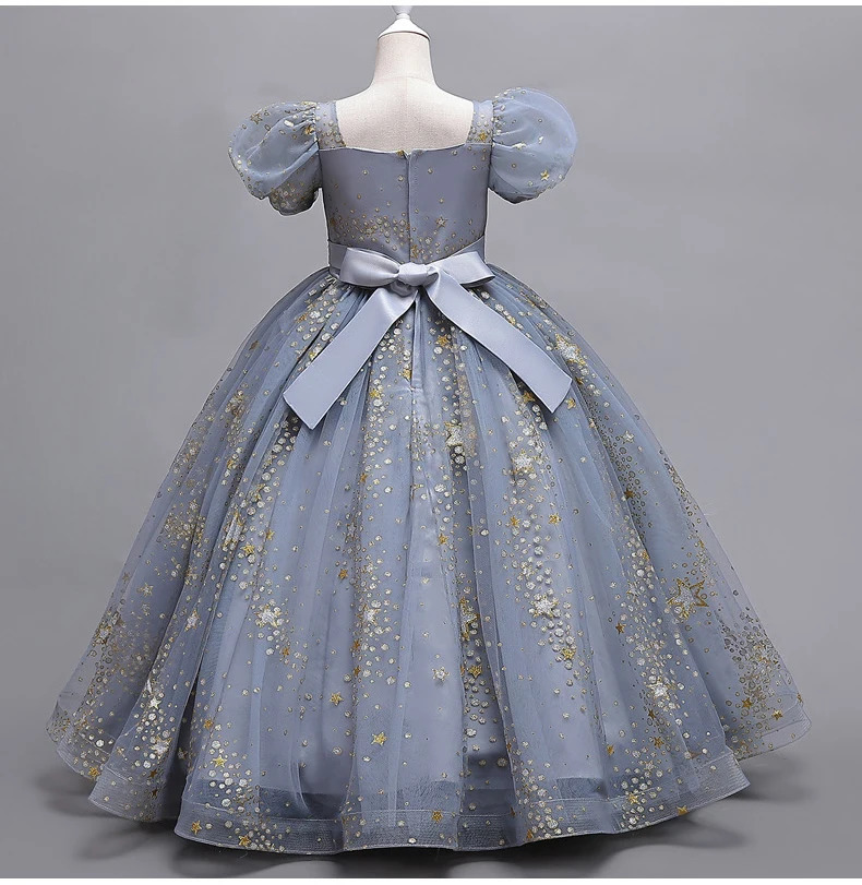 8905 Girls Flower Wedding Dress Long Sleeveless Summer Princess Rainbow Host Gift Performance Program 251023