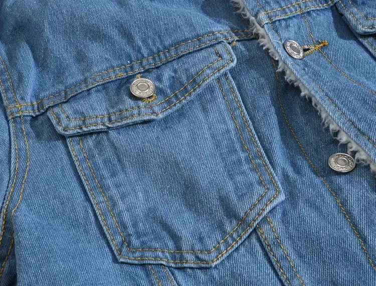 Winter Fashion Mens Thicken Warm Lamb Wool Jean Jacket Causal Trendy American Multi Pocket Denim Male Streetwear 251017
