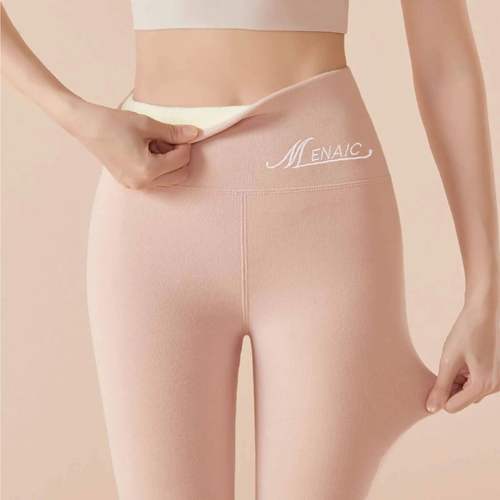 Winter Fleece Lined Leggings Women High Waist Velvet Keep Warm Pants Solid Comfortable Stretchy Thermal Tights Plus Size Leggins 251018