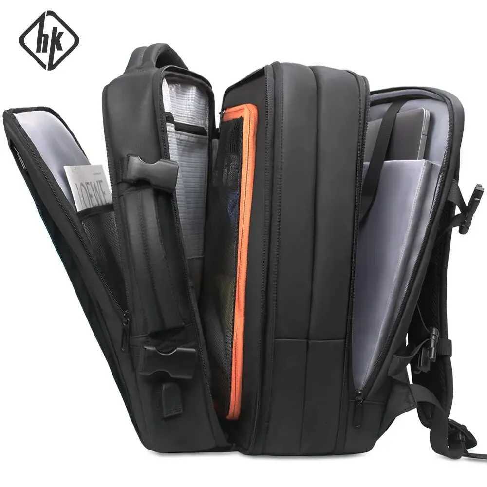 HK Business Backpack for Men Waterproof AntiTheft 156 Laptop Backpack Casual Large Capacity Expandable Travel Bag Short Trip W251025