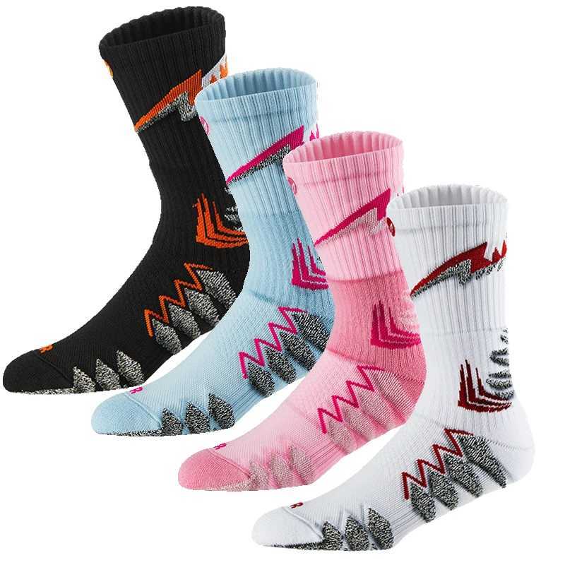 Athletic Mens Crew Socks with Thicker Padding Elastic Sport Basketball Socks For Outdoor Activities Comfy Socks Y251024