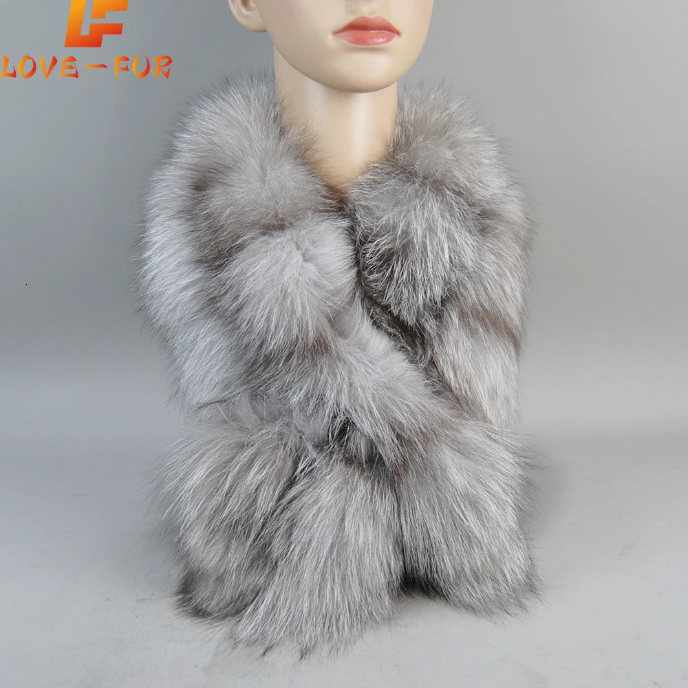 Winter Warm Soft Knitted Real Fox Fur Neckerchief Quality Natural Fox Fur Ring Scarves Style Women Real Fox Fur Scarf Girls 251020