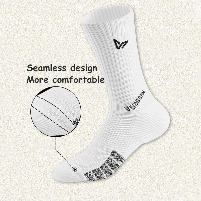 2 Pairs Seamless Sport Socks Combed Cotton High Resilience Long Tube Golf Socks Outdoor Sports Racing Cycling Socks Y251024