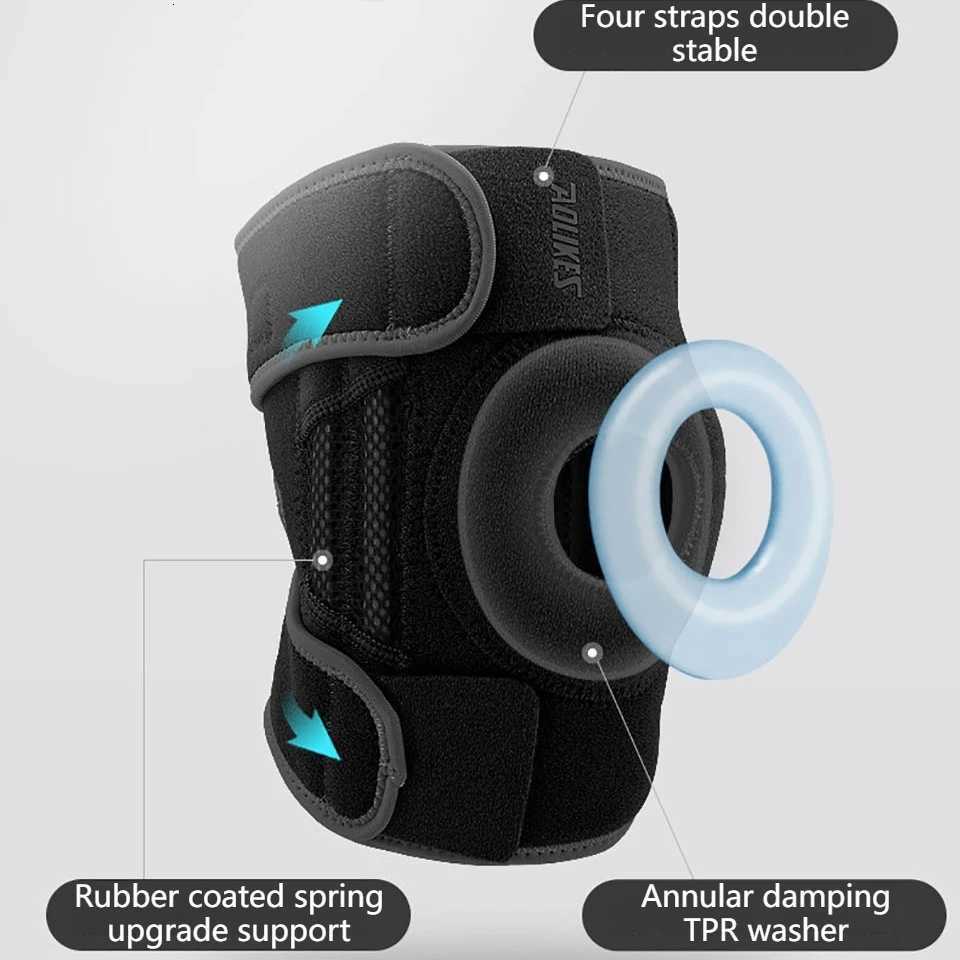 AOLIKES 1PCS Knee Brace for Women Men with Side Stabilizers Patella Knee Brace for Knee Support for Running Basketball Y251024