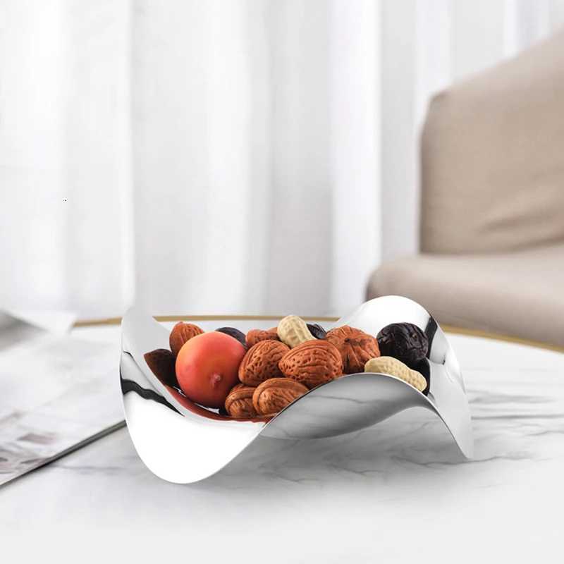 Stainless Steel Decoration Dish He Party Restaurant Cookie Dessert Serving Plate Modern Candy Fruit Snack Display Bowl Tray Y251025