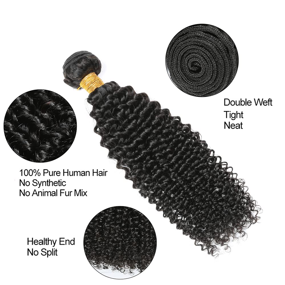 Kinky Curly Bundles Human Hair 8-32 Inch 100g Unprocessed Virgin Remy Weave Natural Color 100 Percent Human Hair