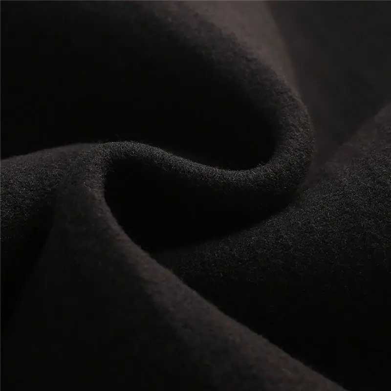 Fashion Autumn Winter Pants New Women Pockets Elastic High Waist Drawstring Plus Velvet Straight Wide Leg Ankle Length TrousersT251025