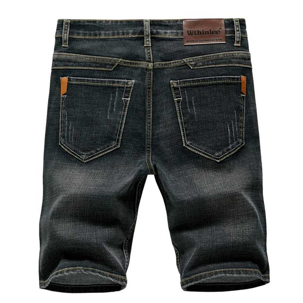 Summer Classic Shorts Jeans Men Denim Pants Straight Stretch Casual Cool Thin Knee Length Blue Fashion Brand Daily TrousersXJ251025