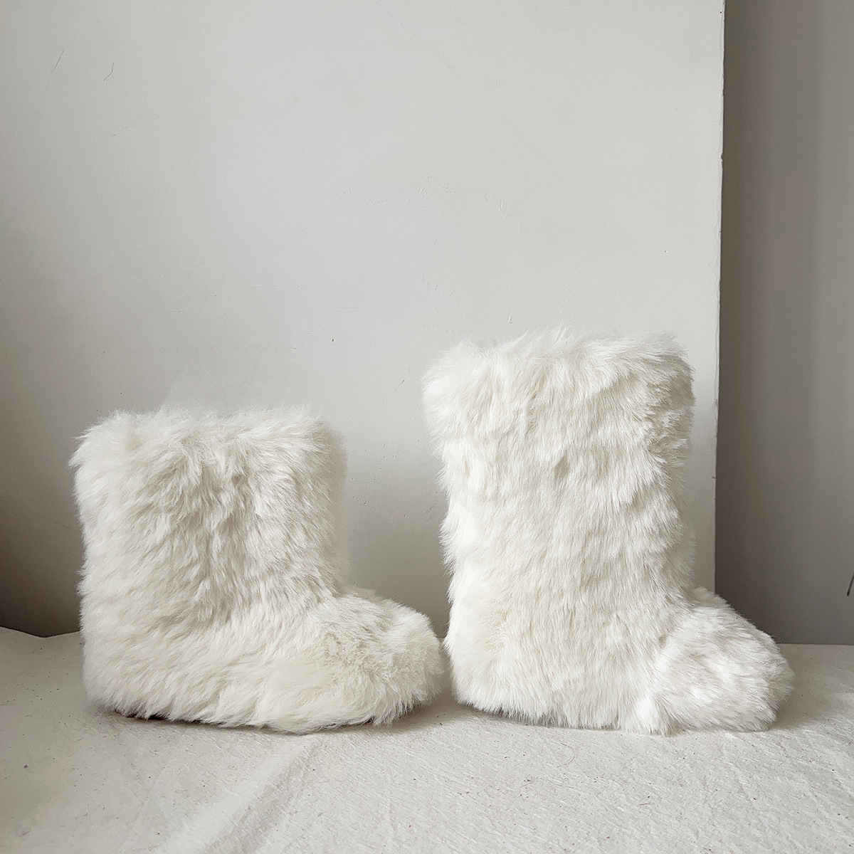 Korean Version Cute Snow Monster Children s Shoes Girls Snow Boots Winter New Children s Furry Cotton Boots Baby Boots Trendy