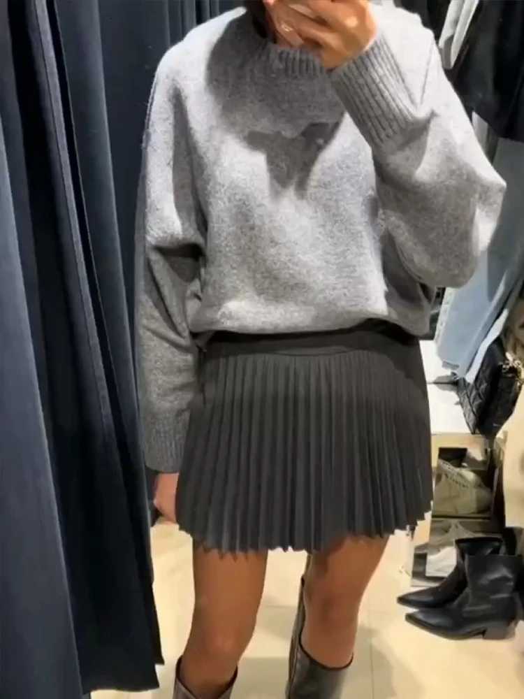 Fashion Solid Round Collar Sweater For Women 2024 Autumn Winter Classical Knitted Pullover Long Sleeve Lady Simple Basic JumperT251025