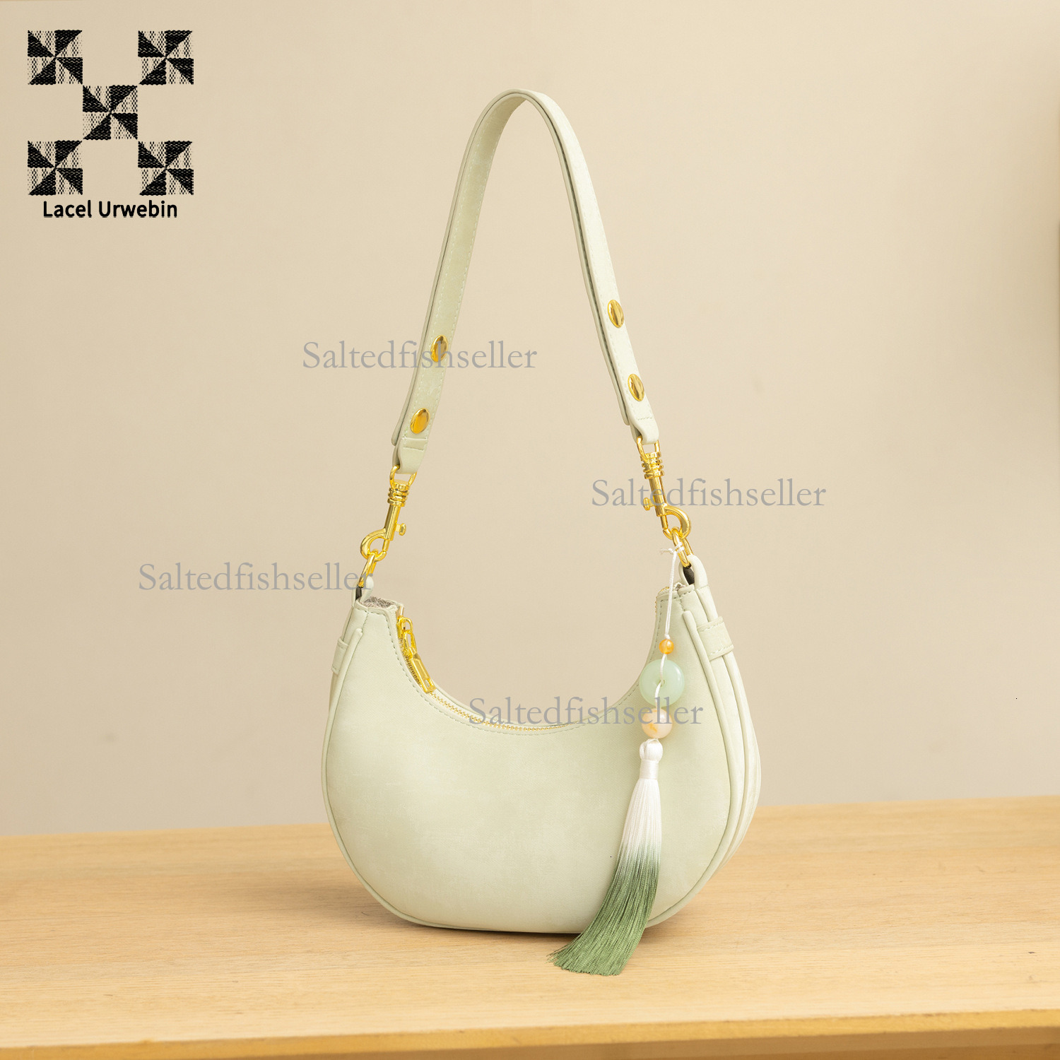 Lacel Urwebin Designer Fashion Women's Handbag New Style Elegant Underarm Crescent Bag Popular Velvet Single Shoulder Crossbody Bag Zipper Chines