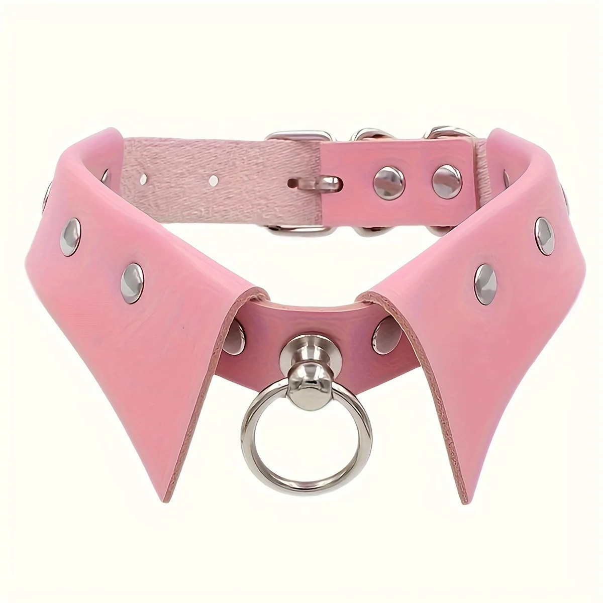 Vintage Gothic Choker Necklace with ORing Bell Y2K Punk Faux Leather Collar for Everyday Party Wear Valentines Gift 251023