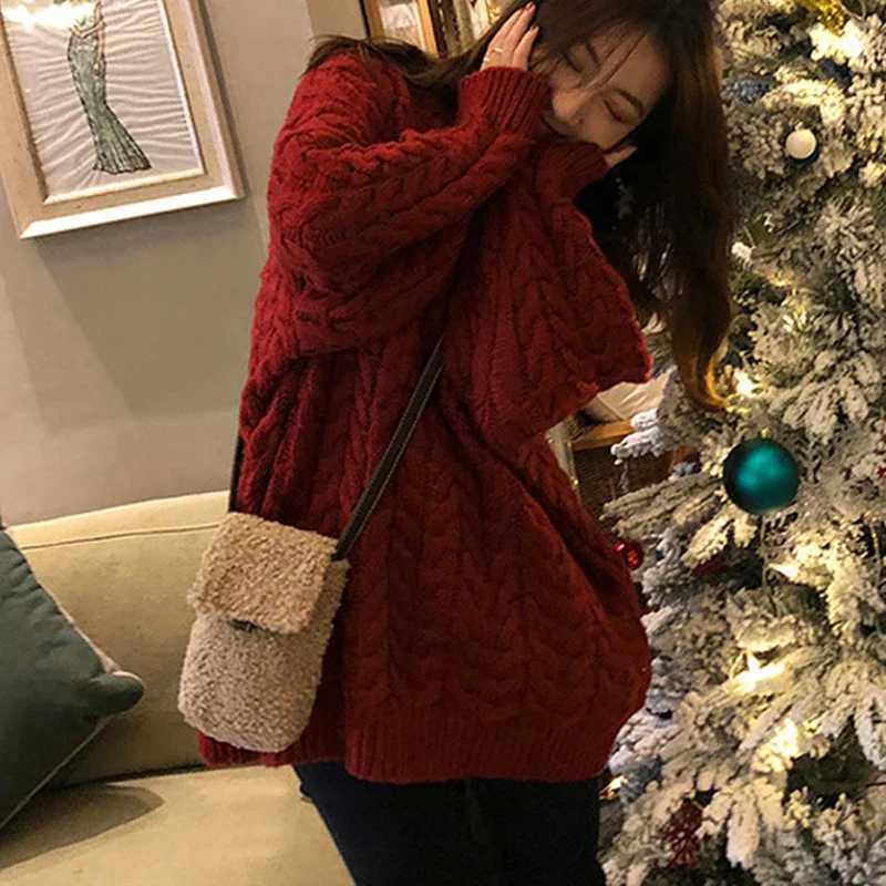 Autumn and Winter New Womens Clothing Round Neck Longsleeved Sweater Fashion and Casual Elegant Pullover Knitwear Loose TopT251025