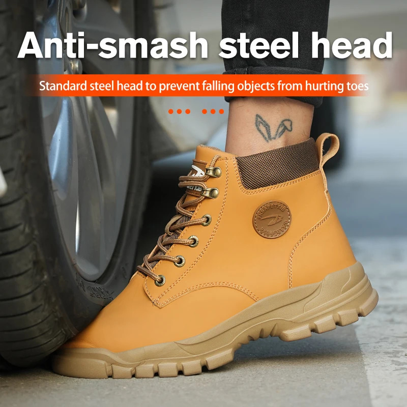 Steel Toe Shoes for Men Women Lightweight Antismash Steel Toe Sneakers Indestructible Work Boots Construction Safety Shoes 251023